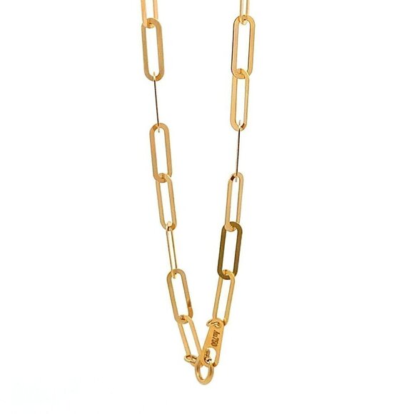 18K Yellow Gold Bracelet Paperclip Link 1.72 grams 7 inches - Picture 4 of 8